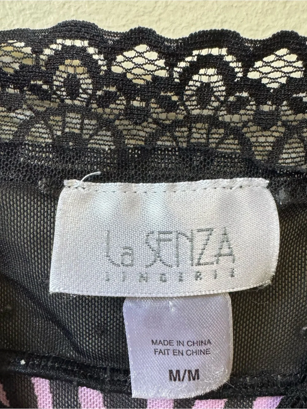 La Senza Y2K zebra print mesh lace slip top - Picture 4 of 4